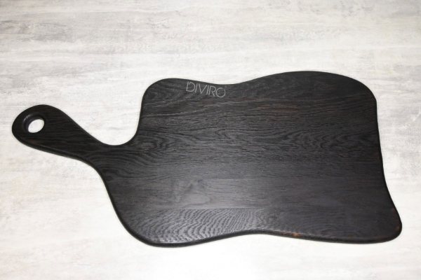 Чёрная доска из дуба для подачи суши и роллов
